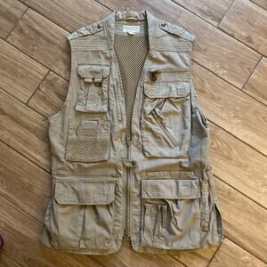 Vintage Banana Republic Safari Photojournalist Safari Vest Khaki Size Large